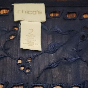 Chico's Midnight Blue Lace Blouse
